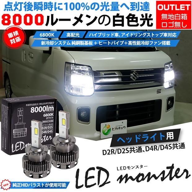 ☆単☆アウトレットSG【即納】LED MONSTER L8000 ホワイト LEDヘッド