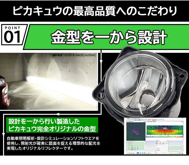 【即納】トヨタ/ダイハツ車対応 【H11】ガラスレンズフォグランプユニット バルブ規格