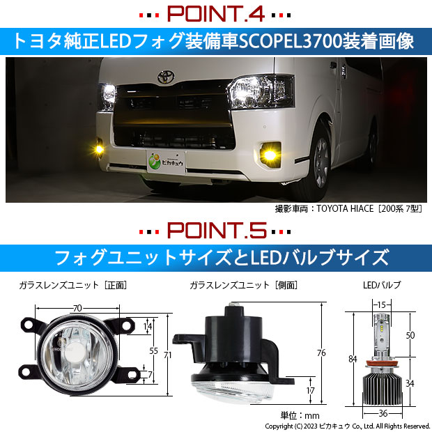 【即納】トヨタ ハイエース［200系 7型］純正 LEDフォグランプ ...