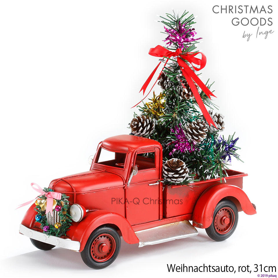 カー H 赤 レッド クリスマス オールドトラック Ford アンティーク加工 Withリース クリスマスツリー Christmas Car Red 31 Cm Metal ヴィンテージカー 男性向けクリスマスプレゼント 彼氏へ 夫へ 父へ ドイツ直輸入 ヨーロッパ