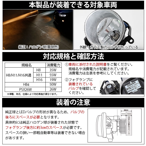 即納】トヨタ シエンタ［170系 前期］対応 フォグランプ用LED 凌駕