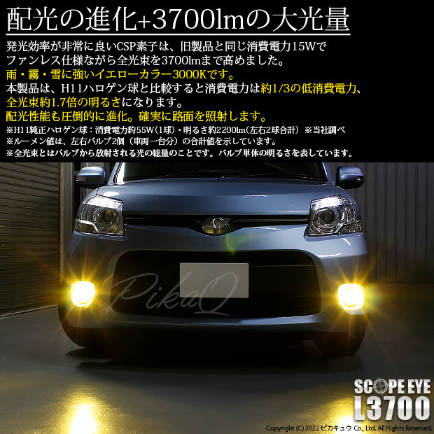 即納】トヨタ シエンタ ダイス［80系］対応 フォグランプ用LED