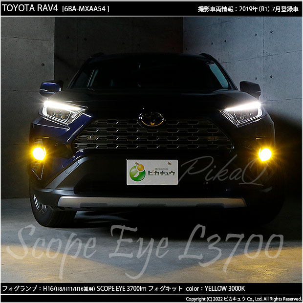 RAV4 50系 LEDフォグランプ イエロー3000K トヨタ用