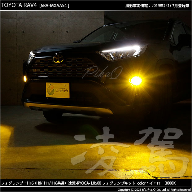 パネル 送料無料 RAV4 50系 LED フォグ ライト イエロー3000K トヨタ用