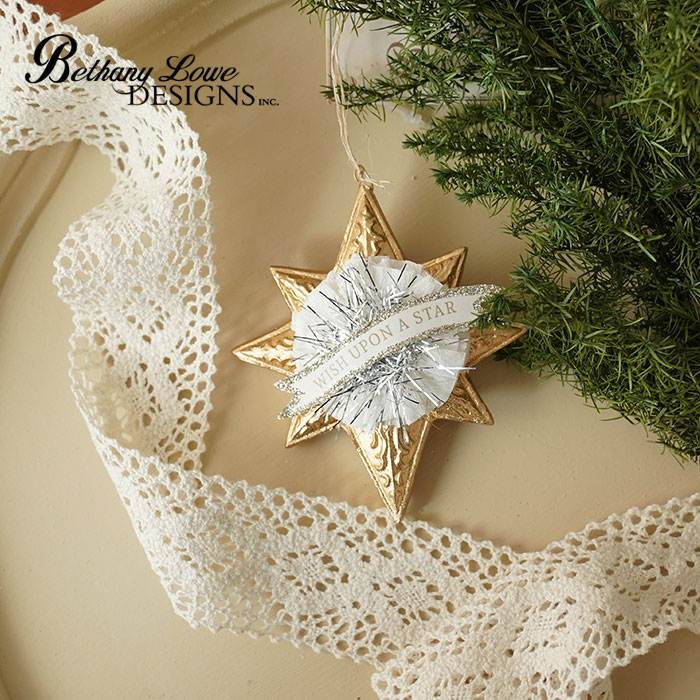 クリスマスツリー オーナメント Bethany Lowe Designs (ベサニー・ロウ・デザインズ) 星の飾りに願いを