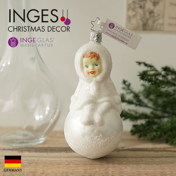 希少 ❤️ 大人気 インゲグラス オーナメント 雪の子供 クリスマスツリー 天使